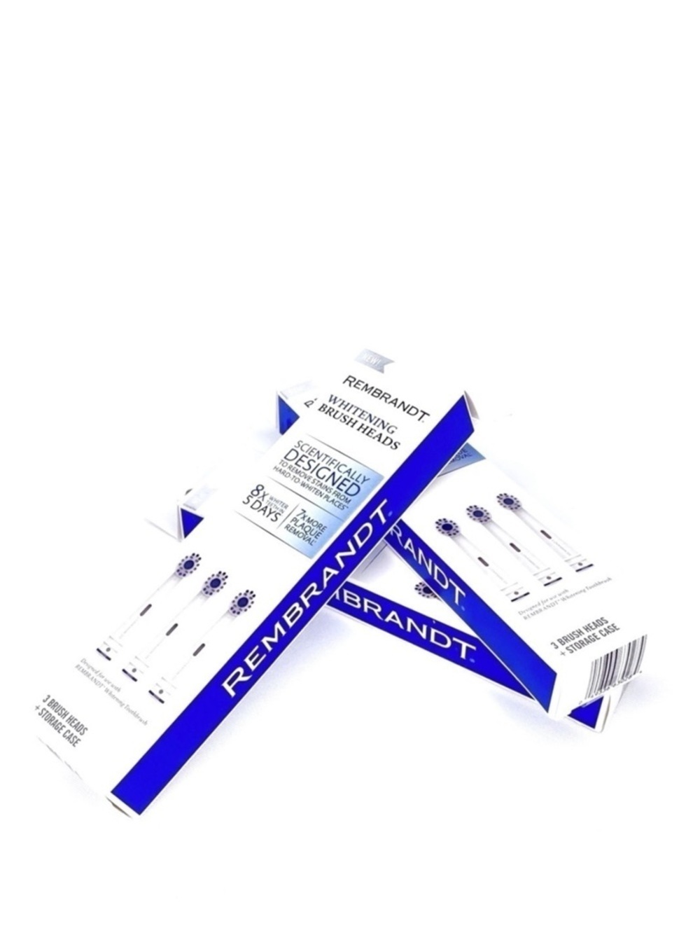 Rembrandt Replacement Toothbrush Heads Whitening Brush Three 3-packs New in Box
